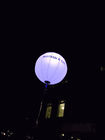 96W RGB LEDの直径63のFtの白い多絹の気球が付いている膨脹可能な照明装飾