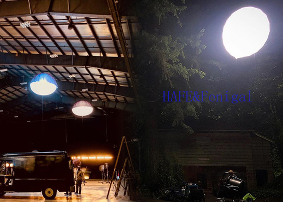 長円の映画撮影所のビデオ気球は写真撮影放送のための575Wをつける