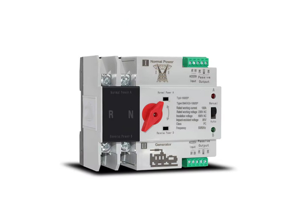 Din Rail ダブル パワー オート 転送 スイッチ マニュアル オート 操作 グリッド / 発電機