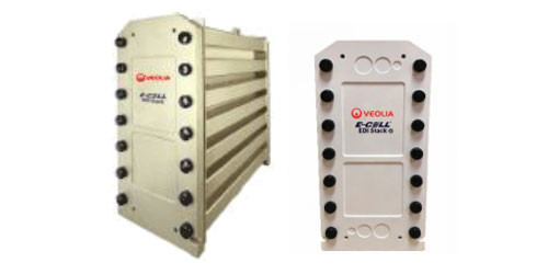 Veolia E-Cell* EDI MK-3PharmHT スタックエディモジュール 流量3.4m3/h (15gpm),伝導性 109μs/Cm以下