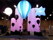 印刷のロゴ4.6m/15.1ft別の色の気球が付いている膨脹可能なLEDライト ハロゲン ランプ